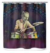 Floral Symphony Shower Curtain adding vibrant colors to a bathroom.